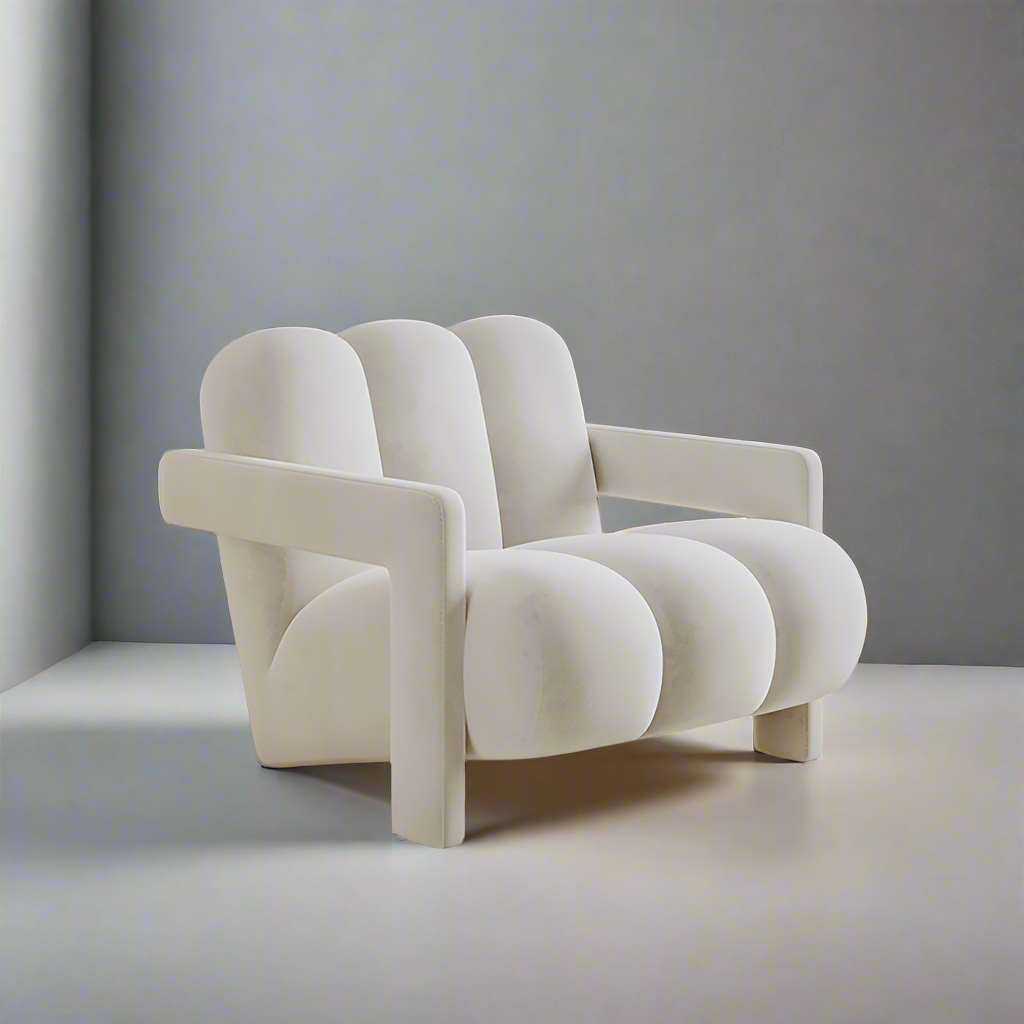 Rest Velvet Sofa,Luxury High quality,white & brown.