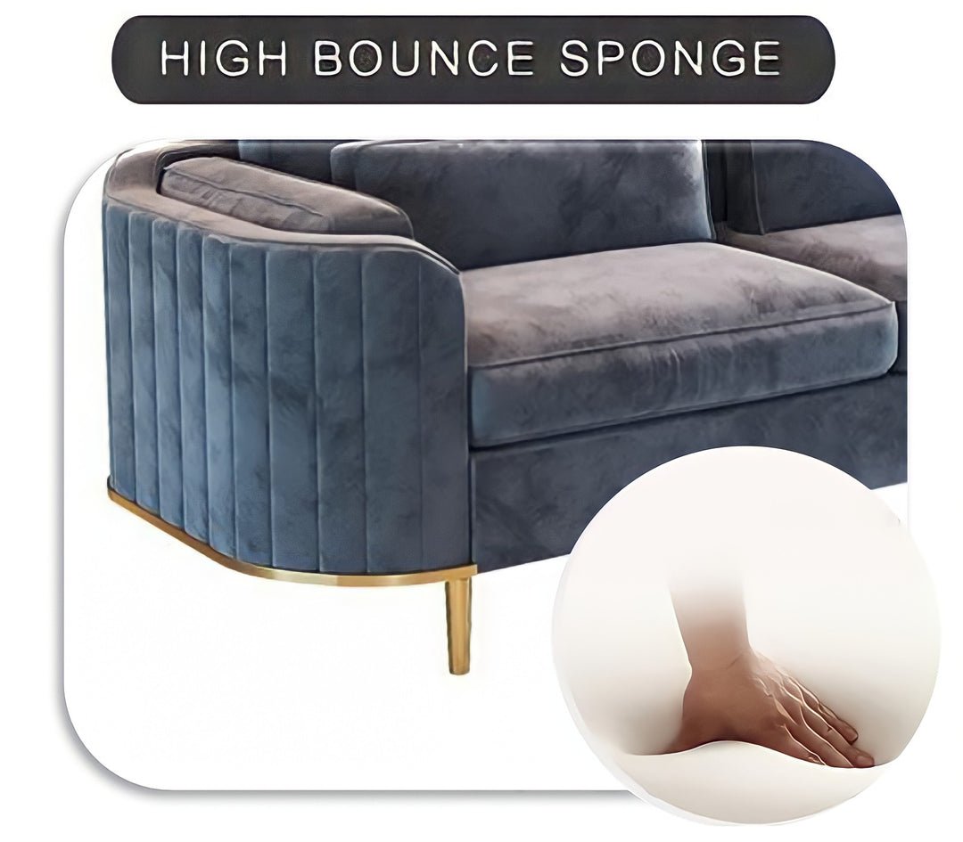Brooklyn Sofas Suite Sets in Luxury Grey Velvet - MOOAZAA SHOP