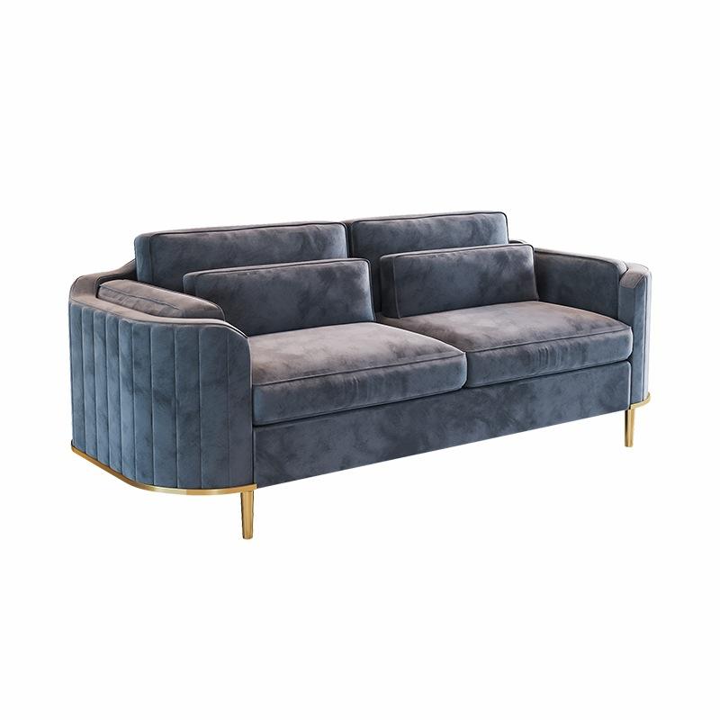 Brooklyn Sofas Suite Sets in Luxury Grey Velvet - MOOAZAA SHOP