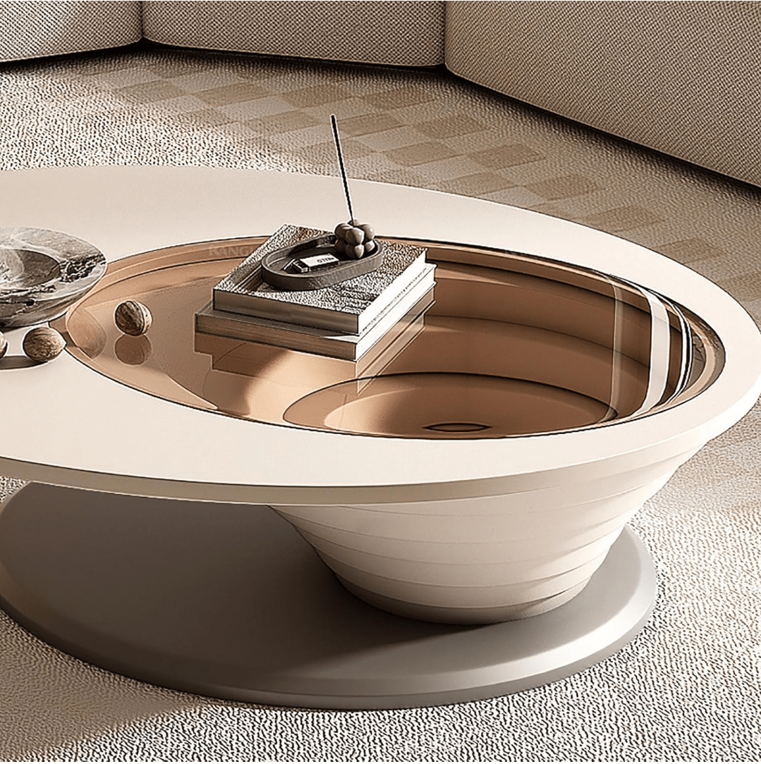 GLAM OVAL Luxury Coffee Tables Living room - MOOAZAA SHOP