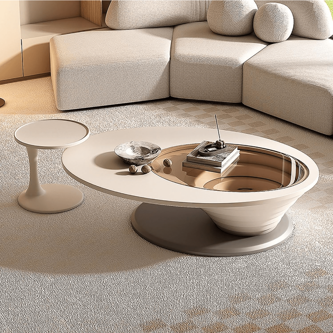 GLAM OVAL Luxury Coffee Tables Living room - MOOAZAA SHOP