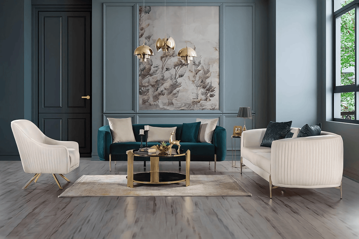 Lisbon Modern Sofas Velvet - MOOAZAA SHOP