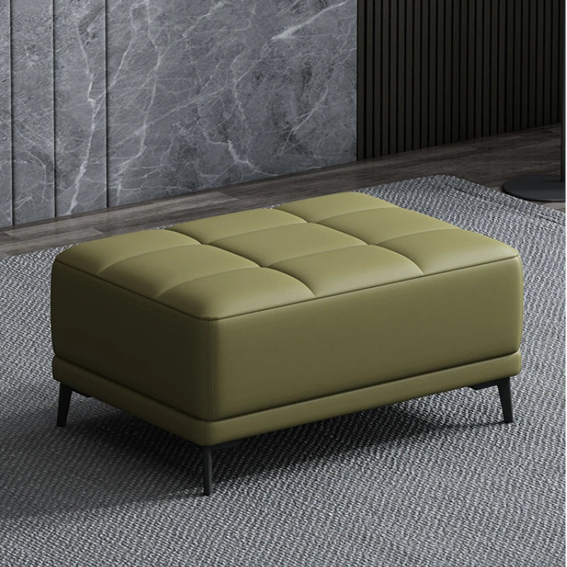 Morocco Luxury Living Room Leather Footstool, End of bed bench - MOOAZAA SHOP