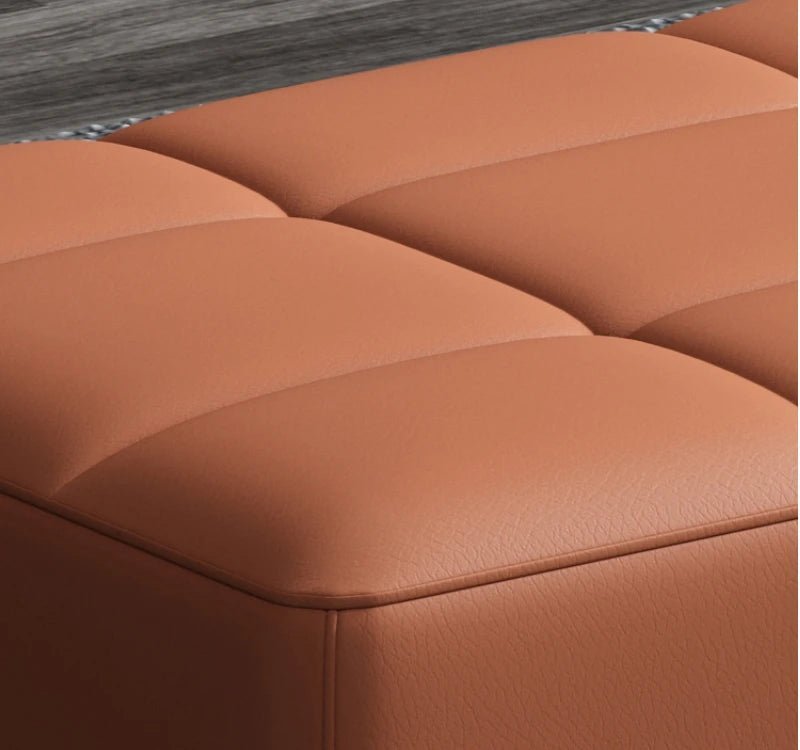 Morocco Luxury Living Room Leather Footstool, End of bed bench - MOOAZAA SHOP