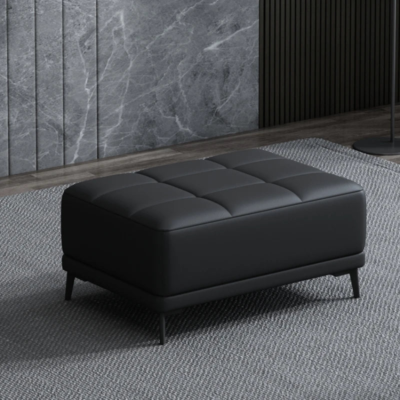 Morocco Luxury Living Room Leather Footstool, End of bed bench - MOOAZAA SHOP