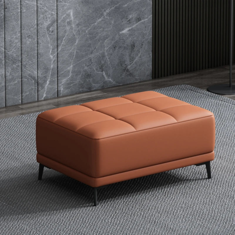 Morocco Luxury Living Room Leather Footstool, End of bed bench - MOOAZAA SHOP