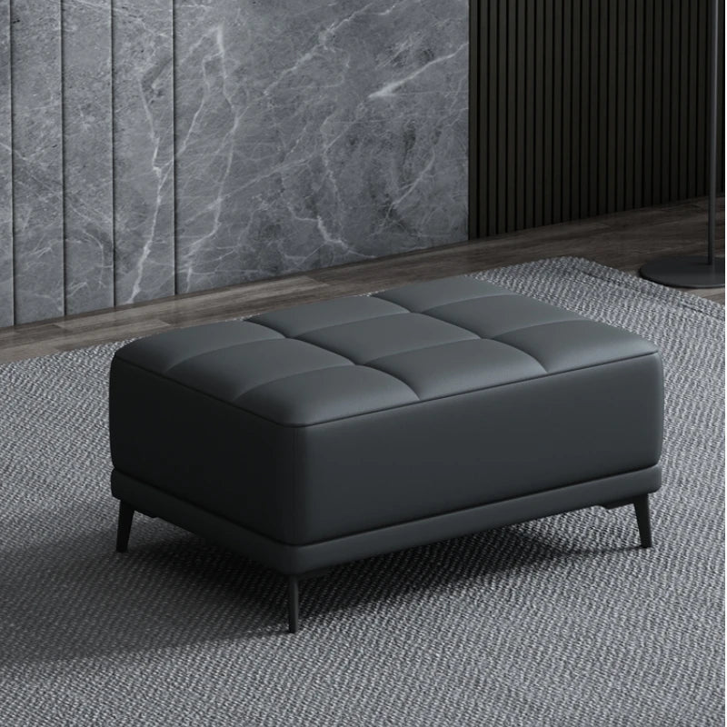Morocco Luxury Living Room Leather Footstool, End of bed bench - MOOAZAA SHOP