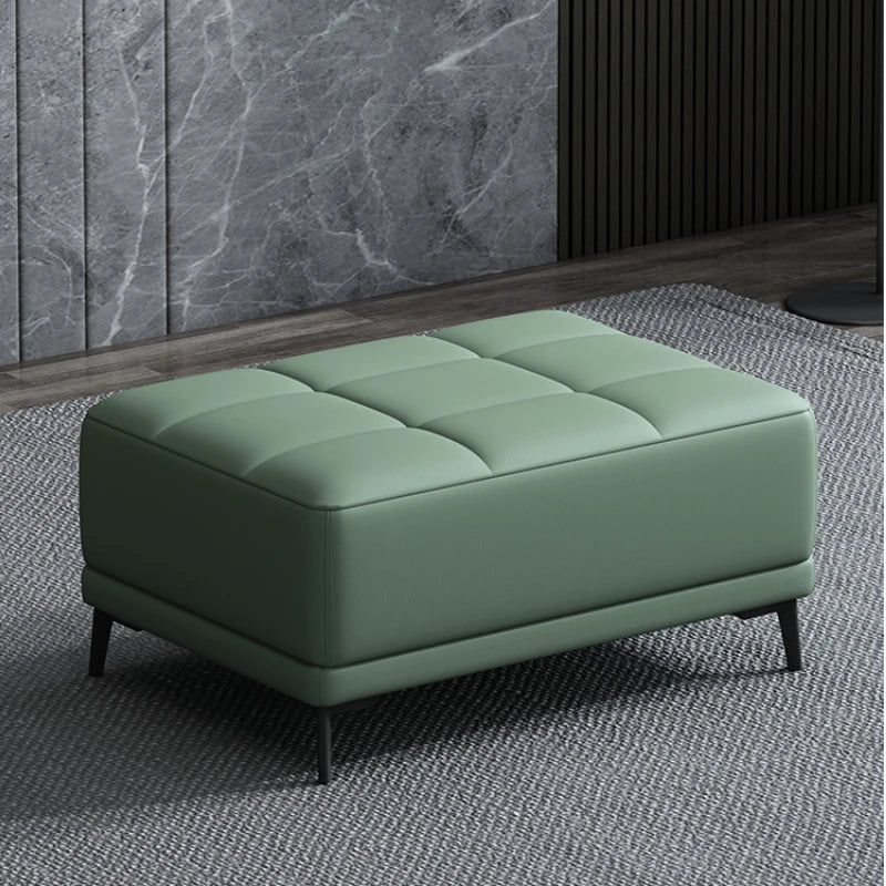 Morocco Luxury Living Room Leather Footstool, End of bed bench - MOOAZAA SHOP