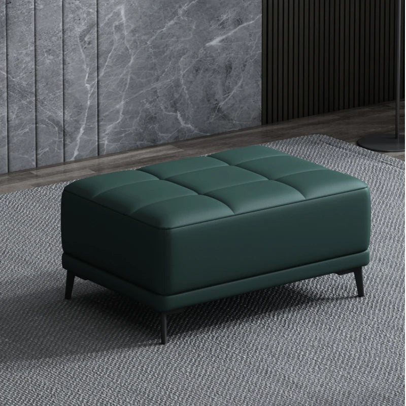 Morocco Luxury Living Room Leather Footstool, End of bed bench - MOOAZAA SHOP