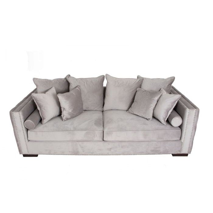 Moscow Sofas Sets in Luxury Grey Silver Velvet - MOOAZAA SHOP