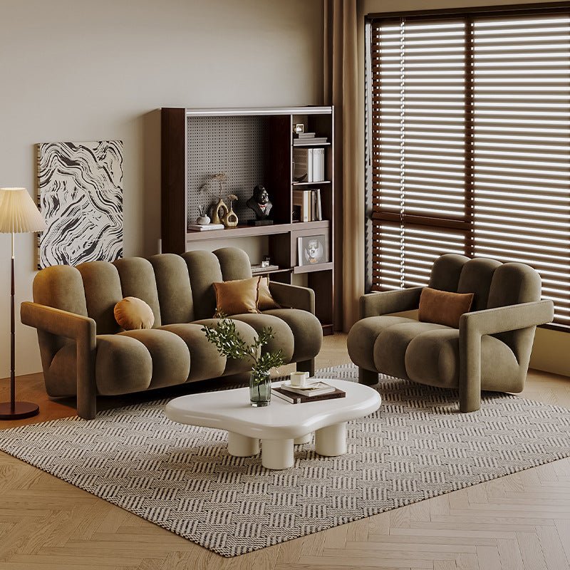 Rest Velvet Sofa,Luxury High quality,white & brown. - MOOAZAA SHOP