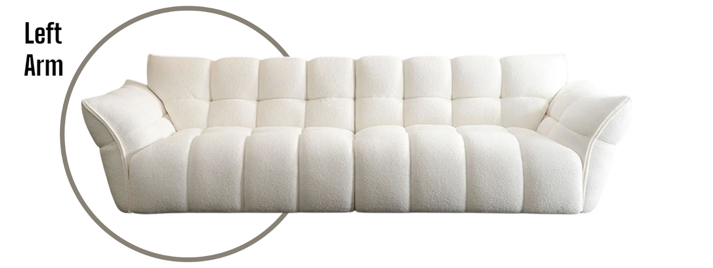 Lily White Modular 3-Seater Couch