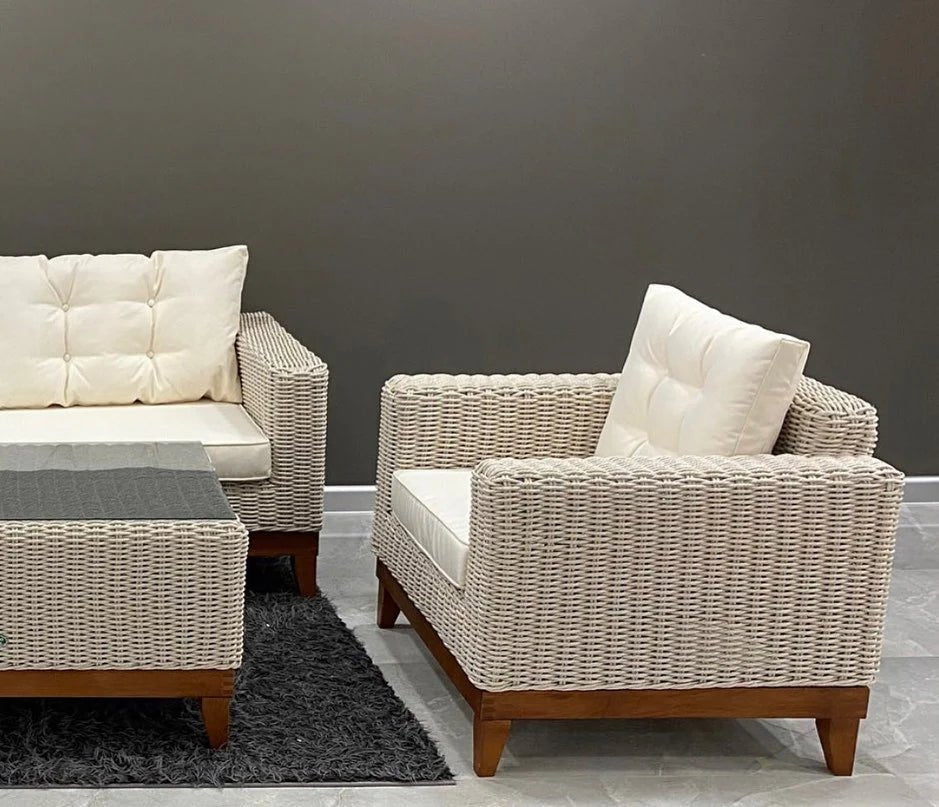 The Quartzite Garden Suite Rattan Sofas Set - MOOAZAA SHOP