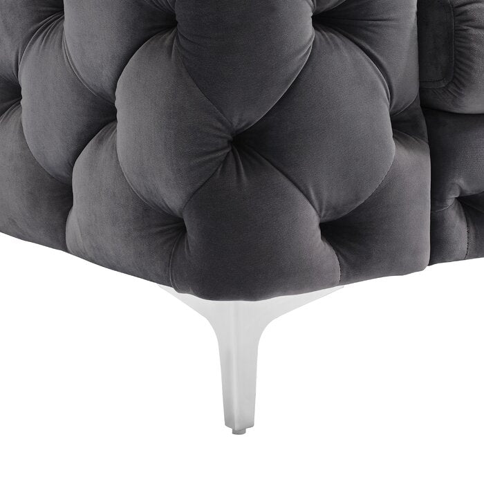 The Rocky Chesterfield Sofas Sets in Luxury Dark Grey Velvet, Express Delivery - MOOAZAA SHOP