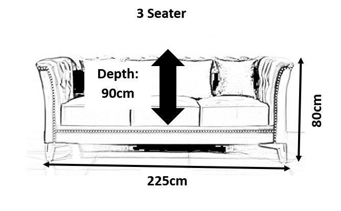 Venice Sofa Sets in Luxury Black Velvet - MOOAZAA SHOP