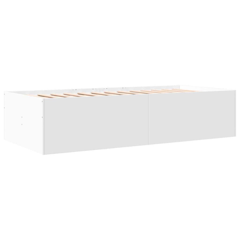 White rectangular wall-mounted light fixture with gold accents on a white background