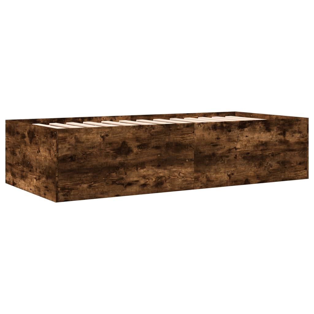 Wooden planter box on a white background