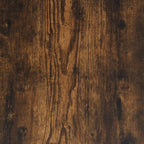 Close-up of a wooden surface with a dark brown color and visible grain.