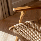 Zara Teak & Rattan Accent Armchair