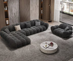 Sleek Matte Fabric L-Shaped Sofa-Mooazaa
