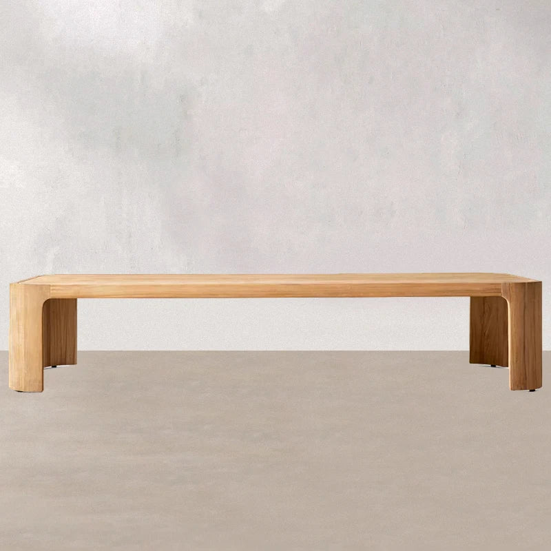 Wooden bench on a plain background
