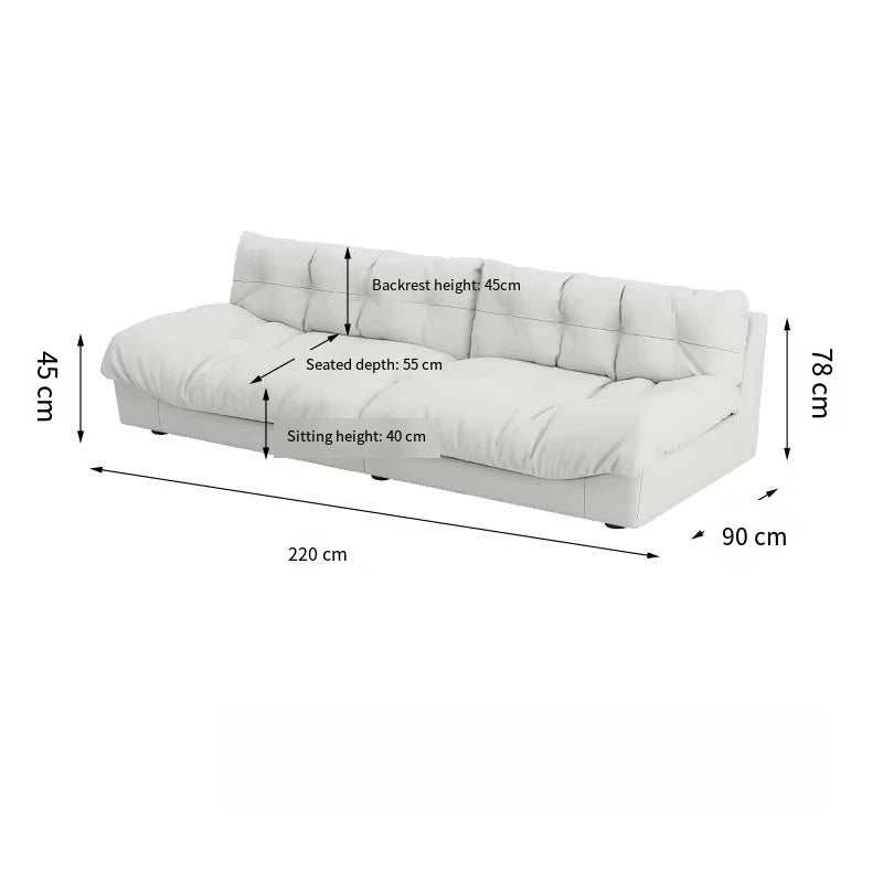 Light Luxury Cream Clouds Living Room Sofa Bed XXL Minimalist Couch