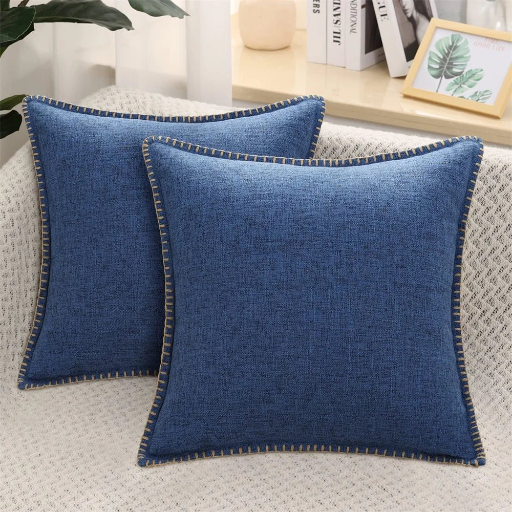 Alanyl Linen Pillow Case Chenille Cushion Cover - MOOAZAA 