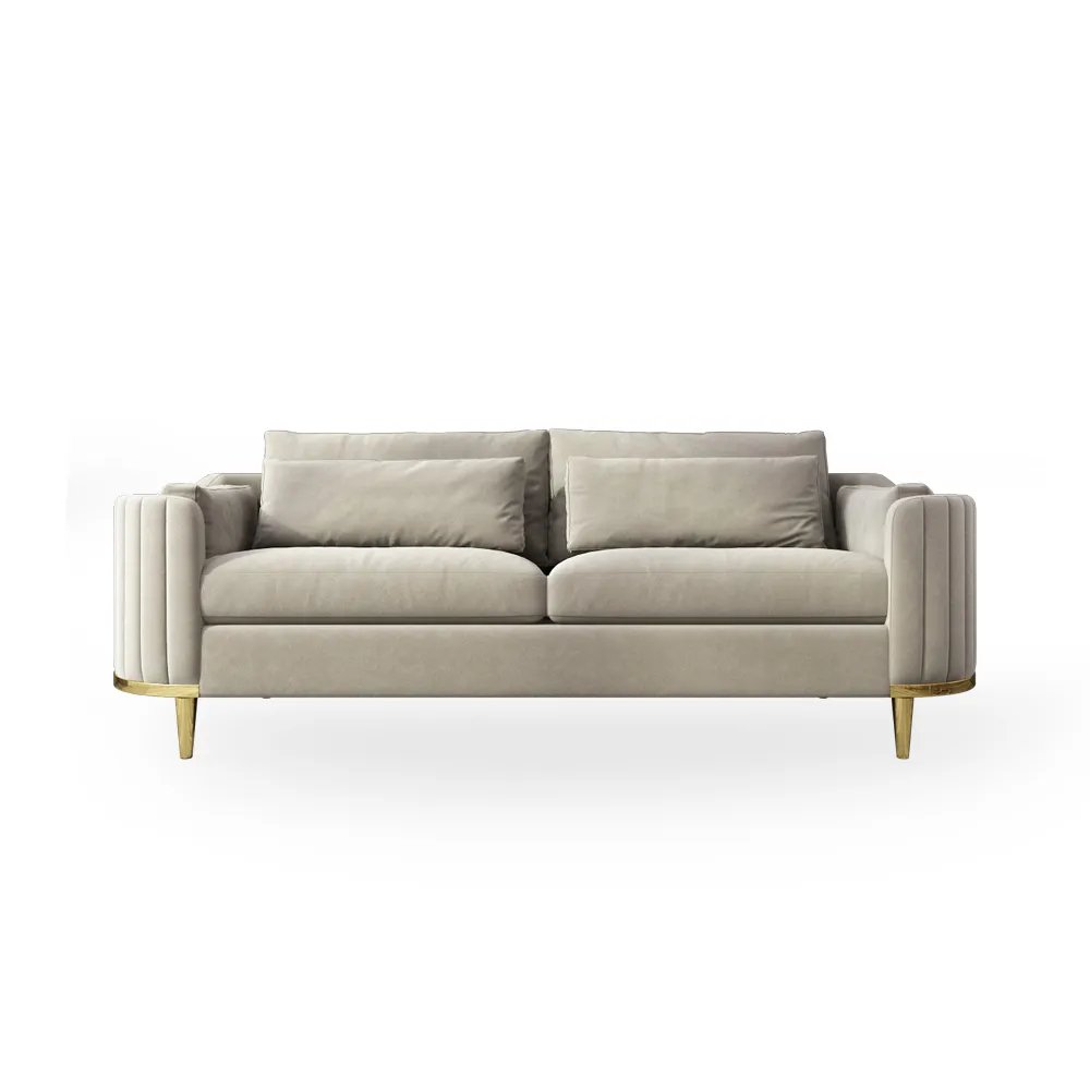 Brooklyn Sofas Suite Sets in Luxury Cream Velvet - MOOAZAA SHOP