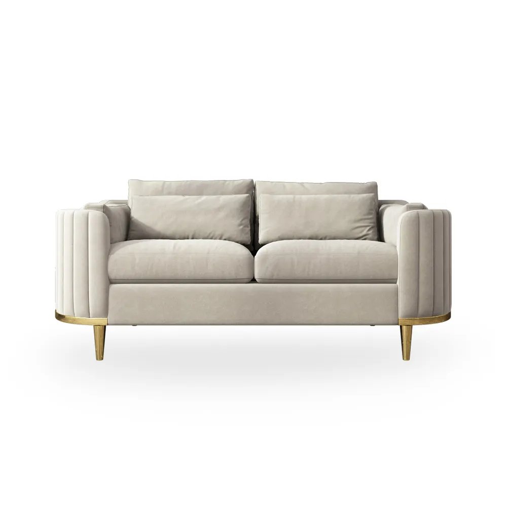 Brooklyn Sofas Suite Sets in Luxury Cream Velvet - MOOAZAA SHOP