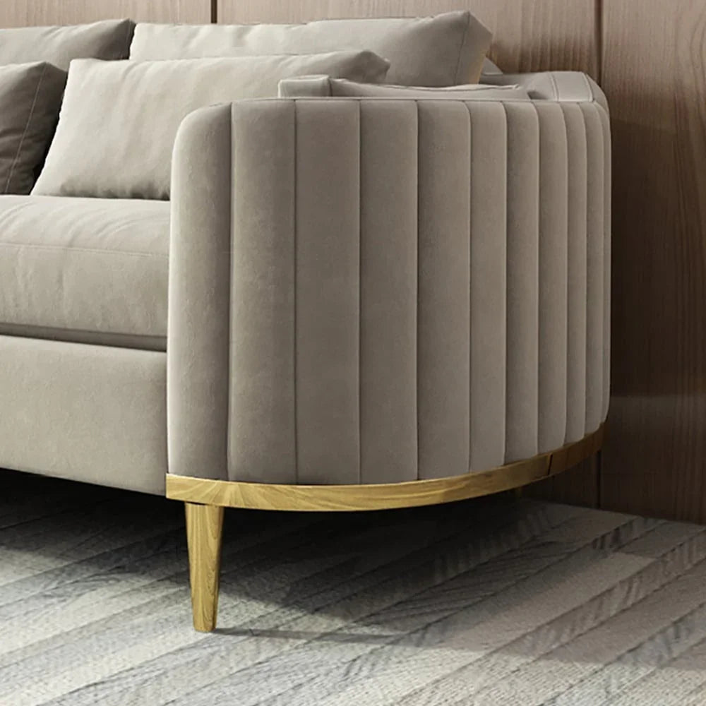 Brooklyn Sofa Suite Sets in Luxury Cream Velvet - MOOAZAA 