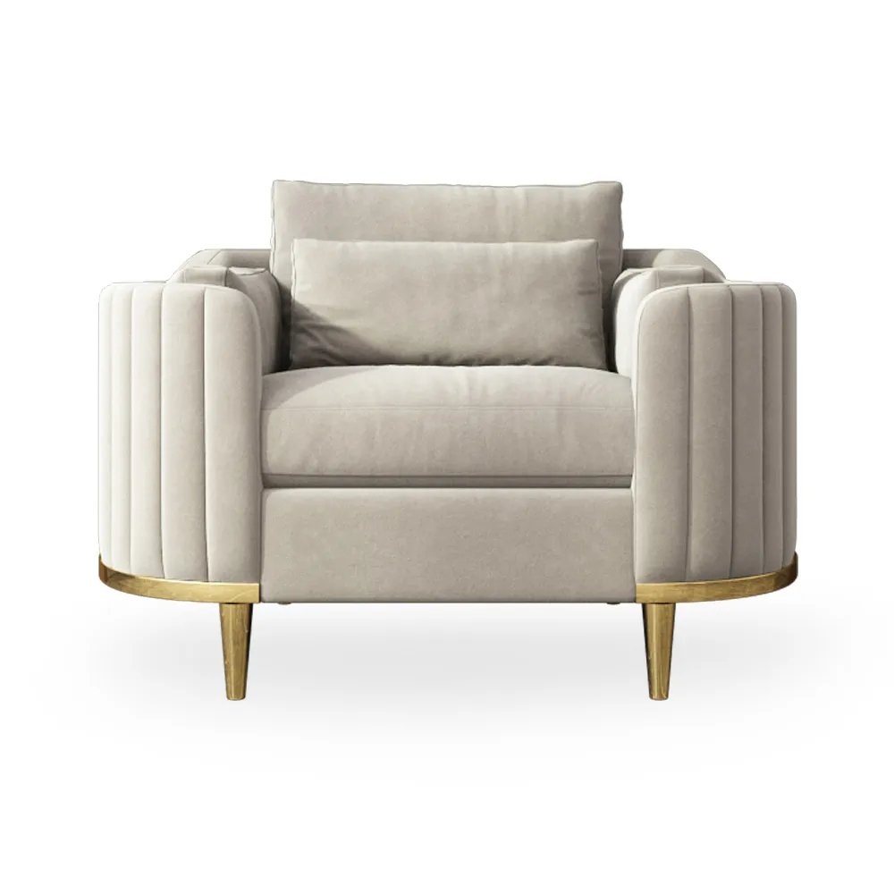 Brooklyn Sofas Suite Sets in Luxury Cream Velvet - MOOAZAA SHOP