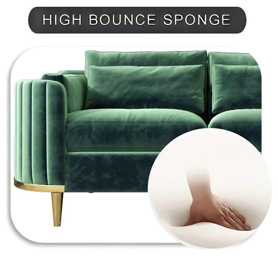 Brooklyn Sofas Suite Sets in Luxury Green Velvet - MOOAZAA 
