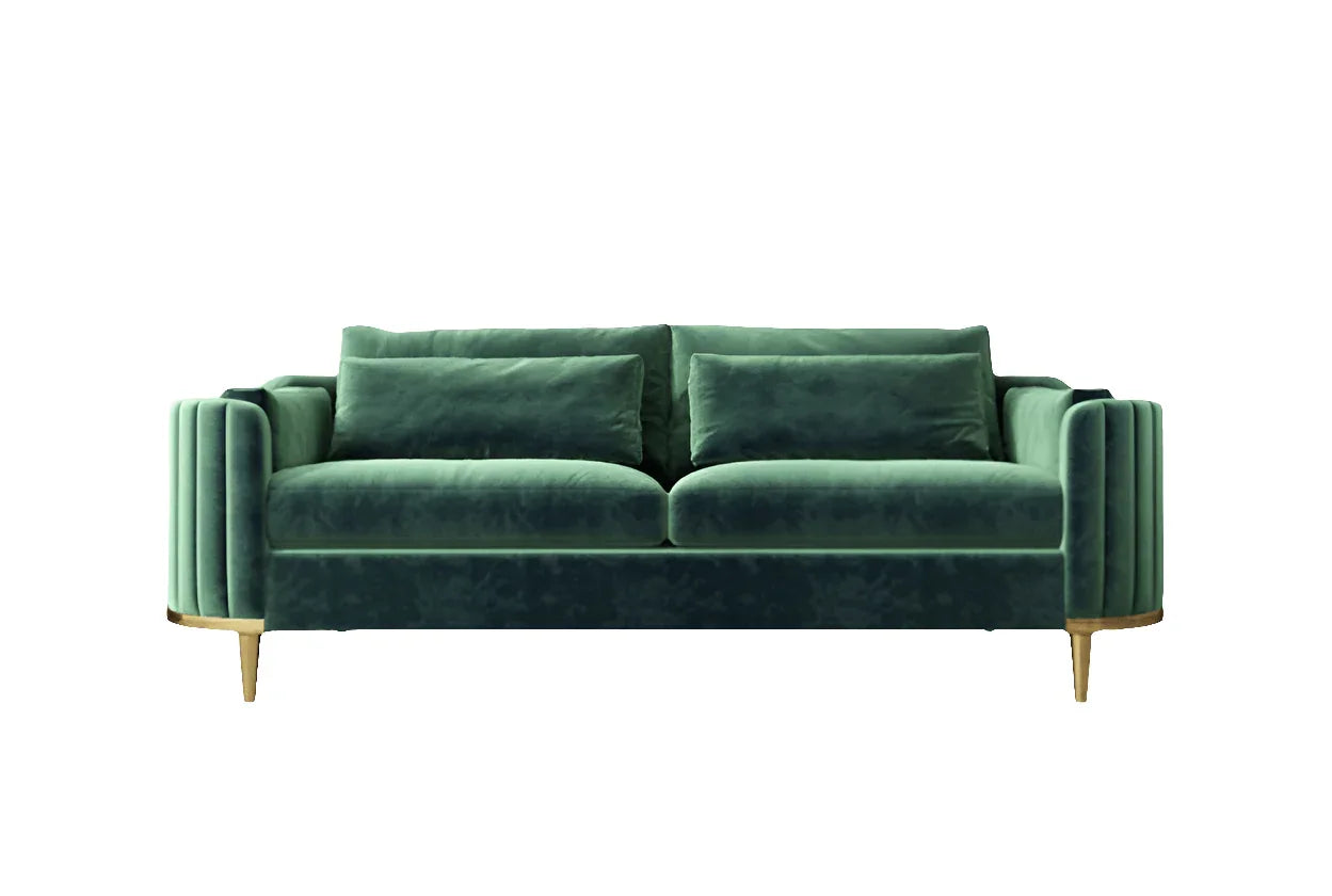 Brooklyn Sofas Suite Sets in Luxury Green Velvet - MOOAZAA 