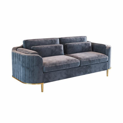 Brooklyn Sofas Suite Sets in Luxury Grey Velvet - MOOAZAA SHOP