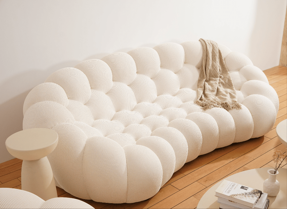 BUBBLE Modern Three-Seater Sofa and Lounge Chair - MOOAZAA 