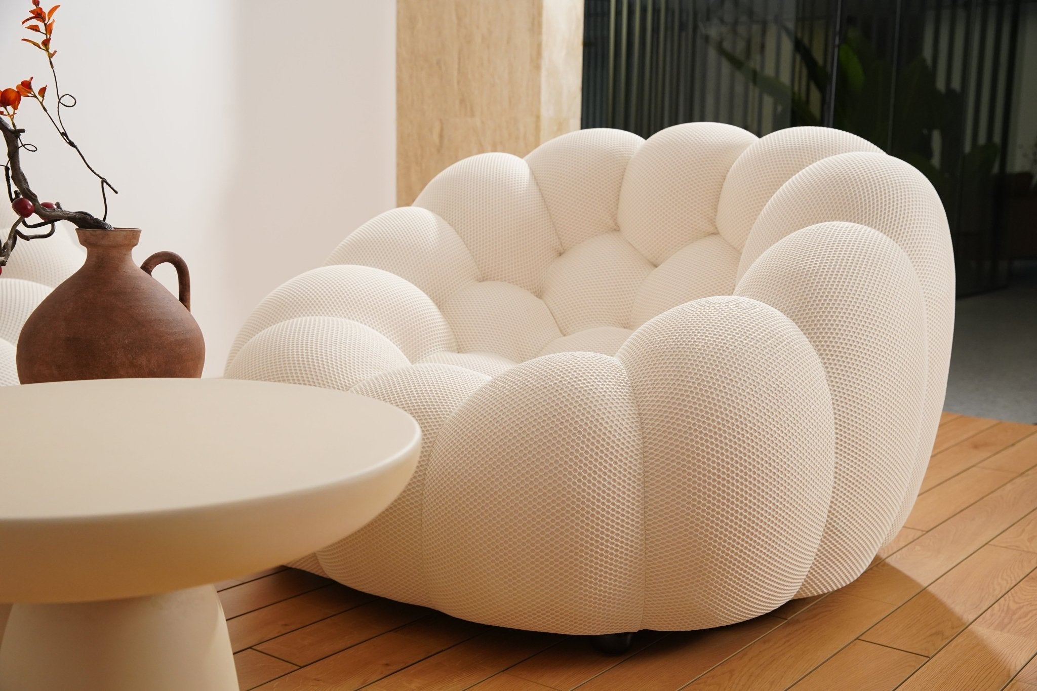 BUBBLE Modern Three-Seater Sofa and Lounge Chair - MOOAZAA 