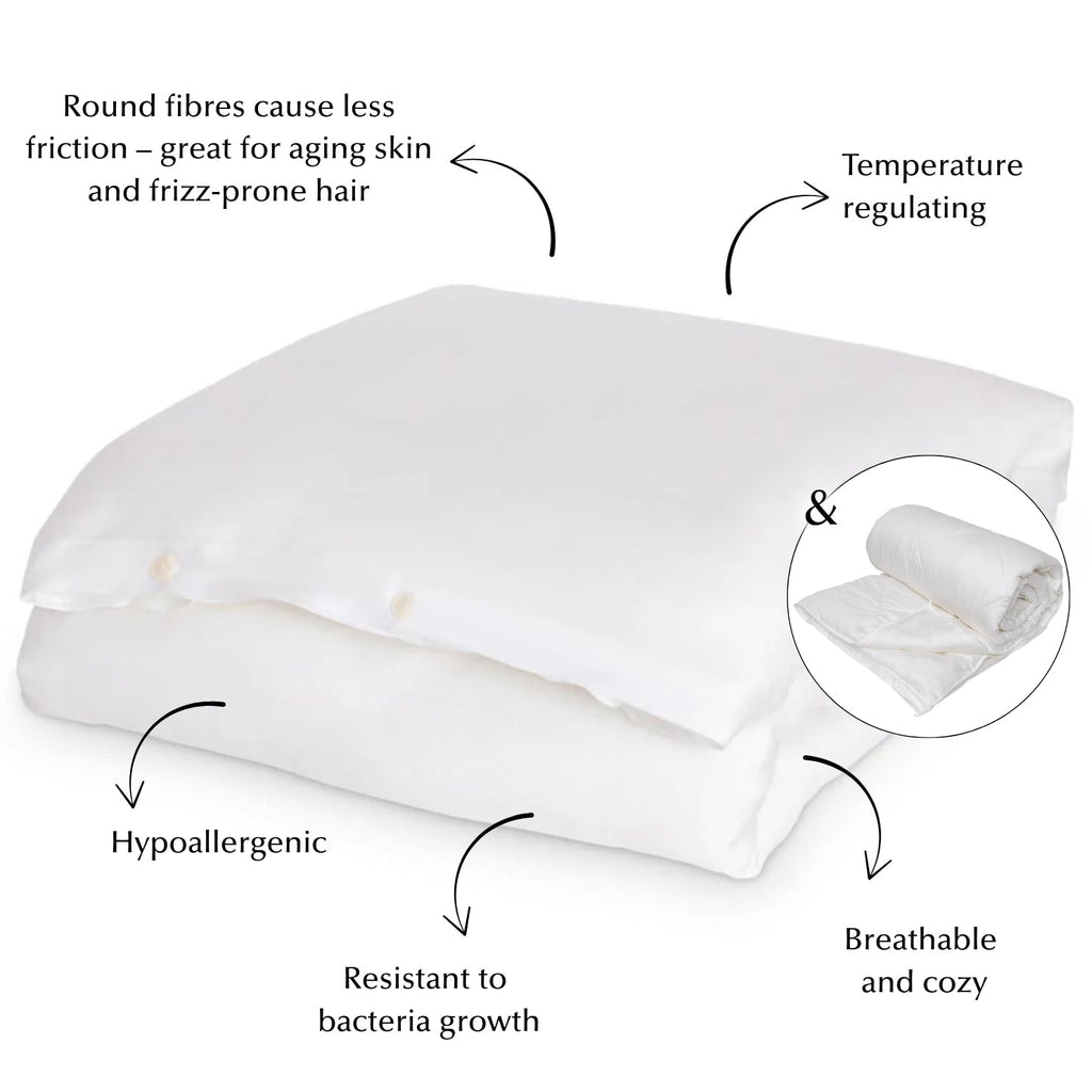 Duvet Upgrade Bundle in White (Eucalyptus & Bamboo) - MOOAZAA