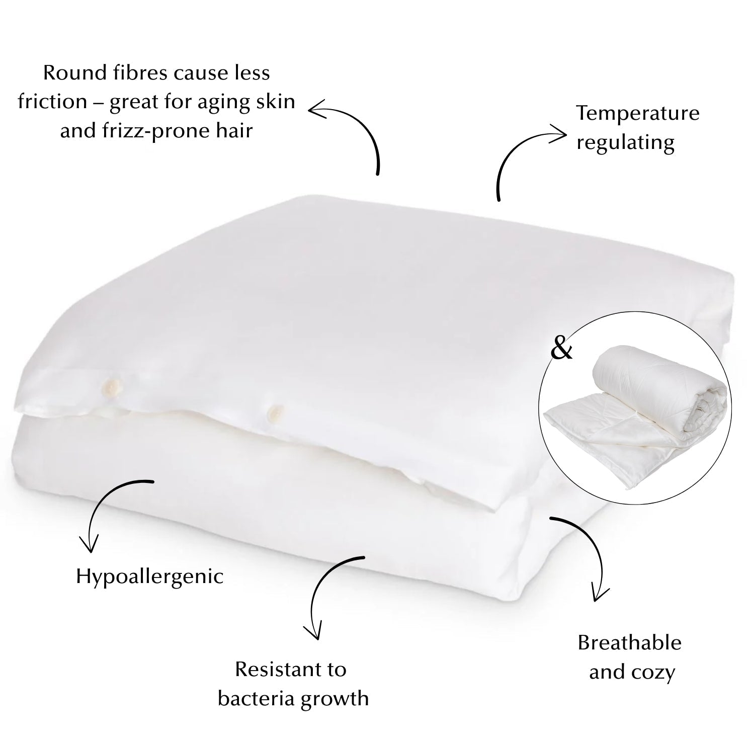 Duvet Upgrade Bundle in White (Eucalyptus & Bamboo) - MOOAZAA