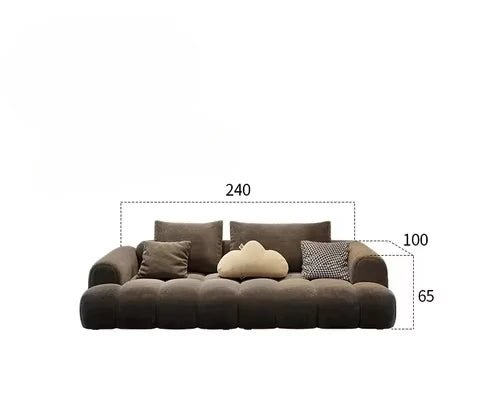 Fancy Brown Velvet Sofa, L - shaped - MOOAZAA SHOP