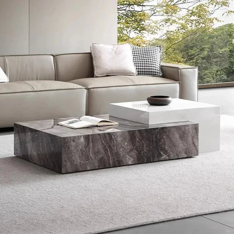 HUYU LUXURY MARBLE COFFEE TABLE - MOOAZAA SHOP