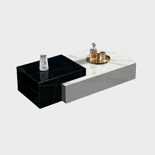 HUYU LUXURY MARBLE COFFEE TABLE - MOOAZAA