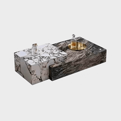 HUYU LUXURY MARBLE COFFEE TABLE - MOOAZAA