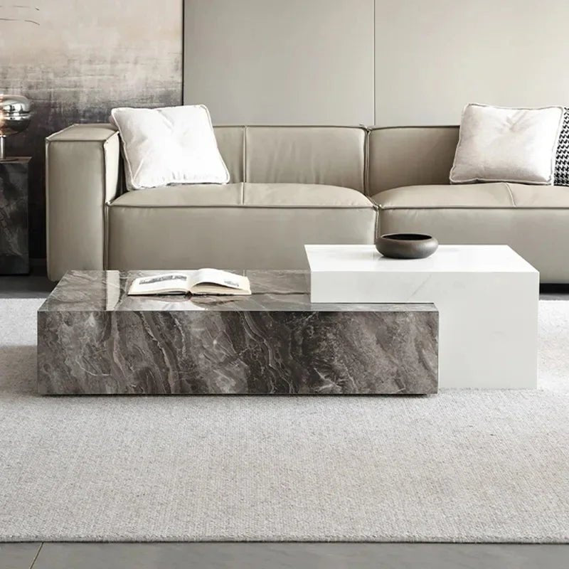 HUYU LUXURY MARBLE COFFEE TABLE - MOOAZAA SHOP
