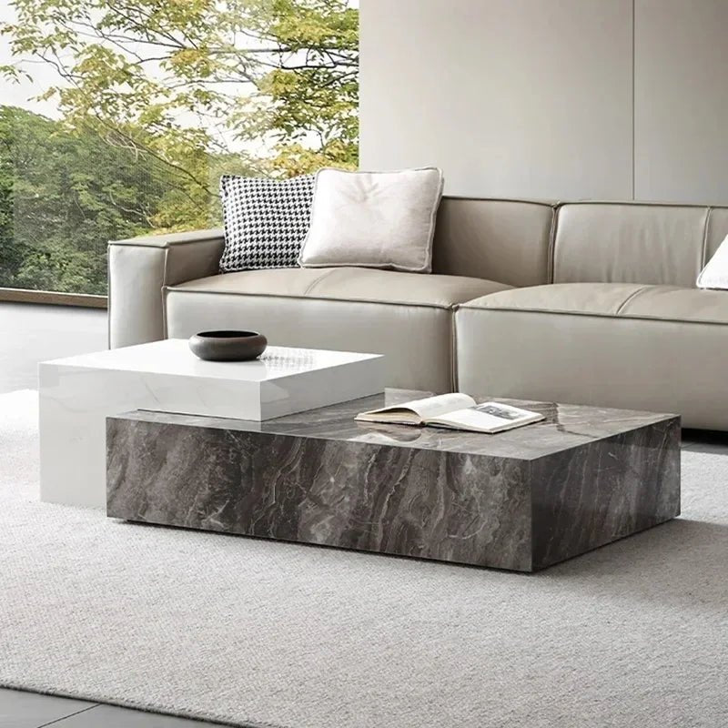 HUYU LUXURY MARBLE COFFEE TABLE - MOOAZAA SHOP