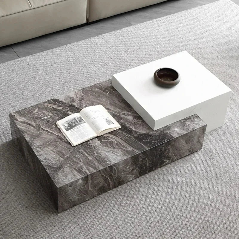 HUYU LUXURY MARBLE COFFEE TABLE - MOOAZAA SHOP