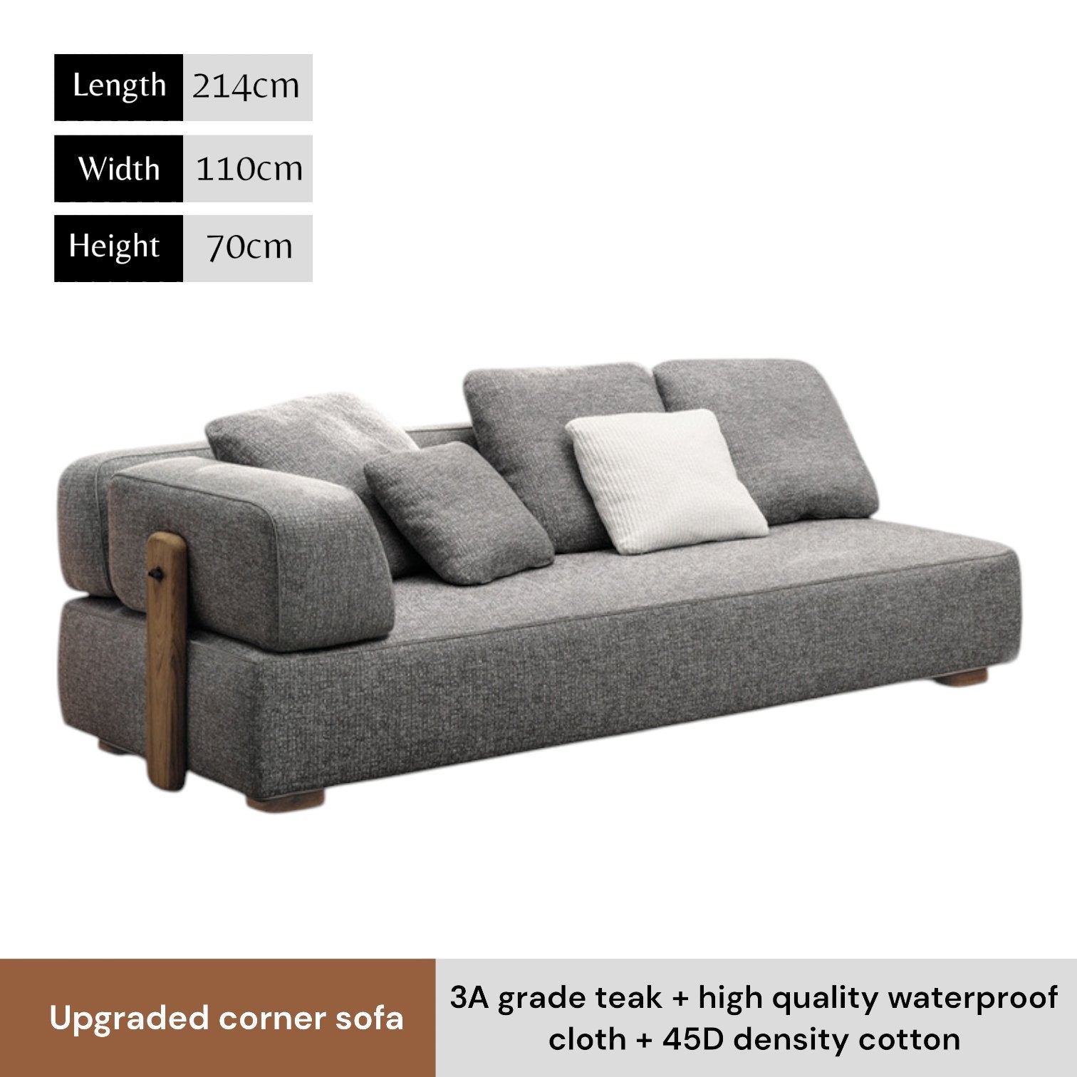 INFINITE Outdoor Sofa, Waterproof Fabric - MOOAZAA 