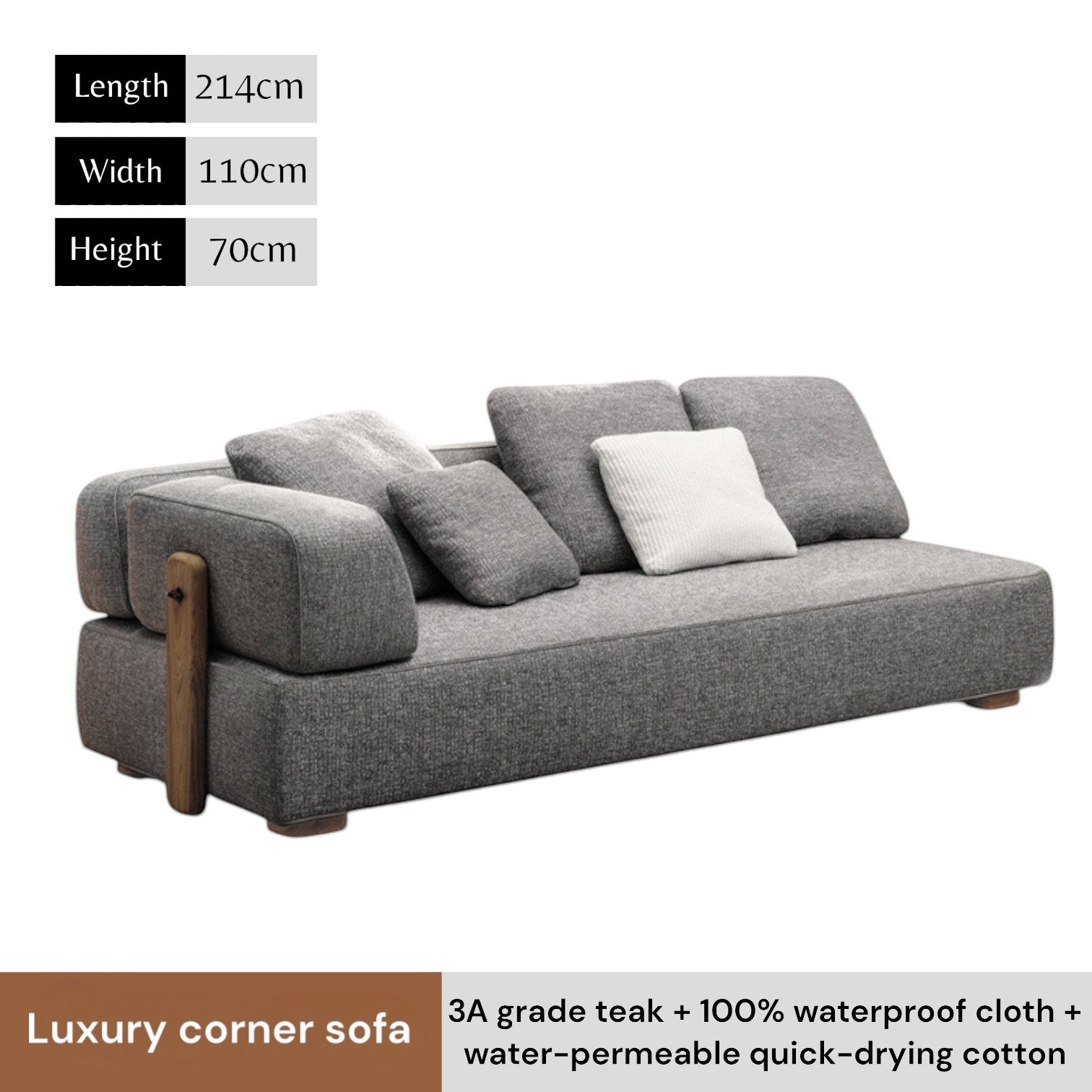 Infinite Outdoor Sofa, Waterproof Fabric - MOOAZAA SHOP