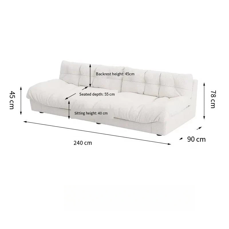 Light Luxury Cream Clouds Living Room Sofa Bed XXL Minimalist Couch - MOOAZAA SHOP