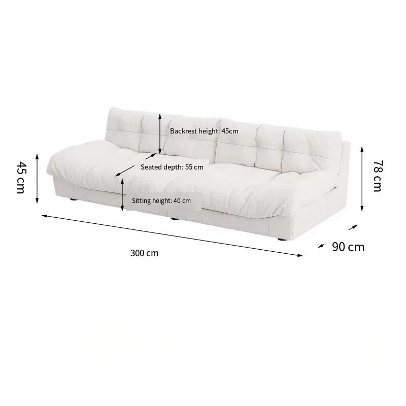 Light Luxury Cream Clouds Living Room Sofa Bed XXL Minimalist Couch - MOOAZAA SHOP