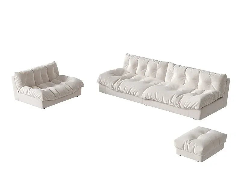 White sofa set on a white background